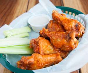 Basket of buffalo wings.